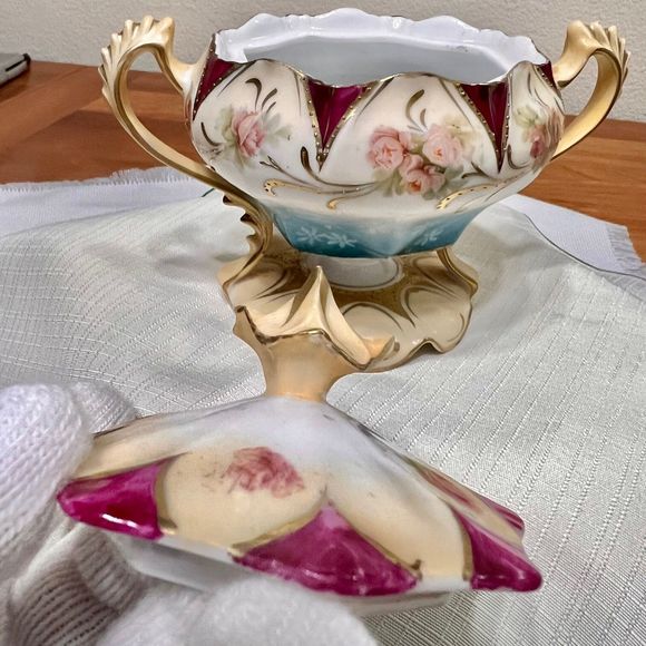R.S. Prussia Vintage German Sugar Bowl Dish, Vintage Candy Dish, 1910 - Picture 10 of 10